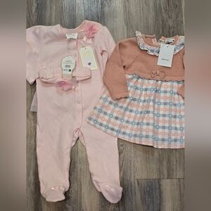 Baby Girls 6-9months Outfits New With Tags
